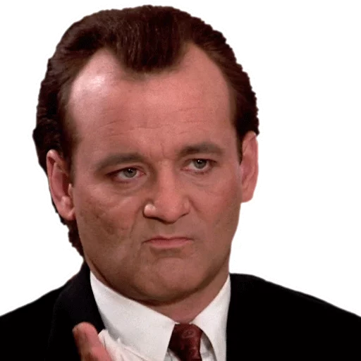 Sticker from the "Bill Murray Emotionless Emojis" sticker pack