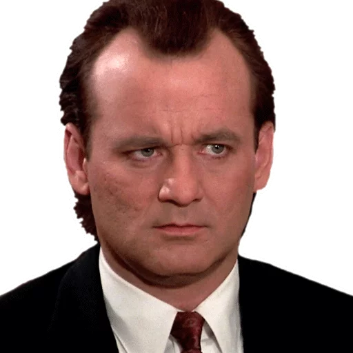 Sticker from the "Bill Murray Emotionless Emojis" sticker pack