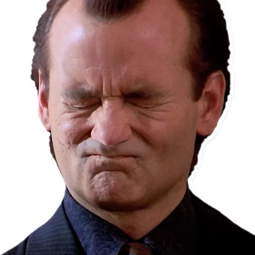 Sticker from the "Bill Murray Emotionless Emojis" sticker pack