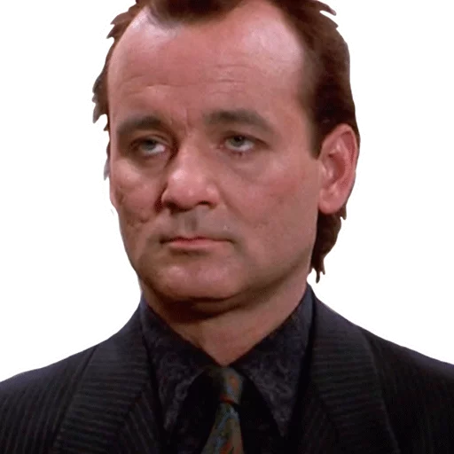 Sticker from the "Bill Murray Emotionless Emojis" sticker pack