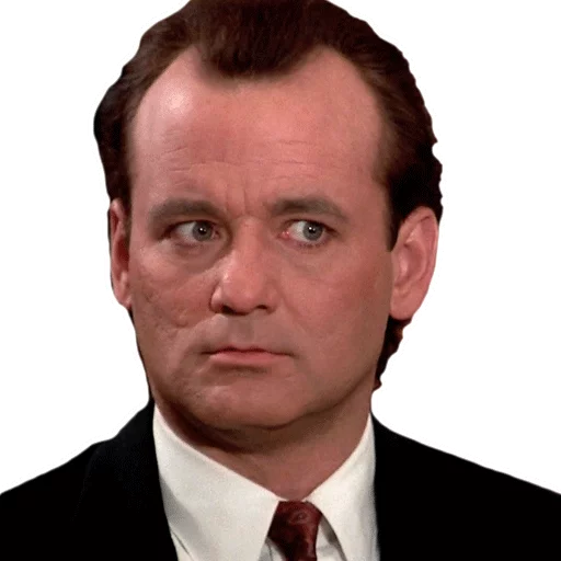 Sticker from the "Bill Murray Emotionless Emojis" sticker pack