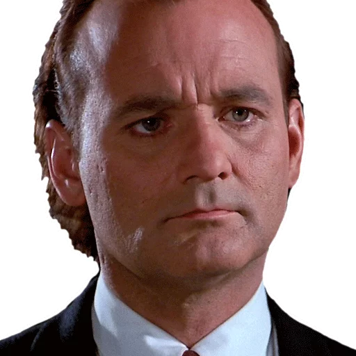 Sticker from the "Bill Murray Emotionless Emojis" sticker pack