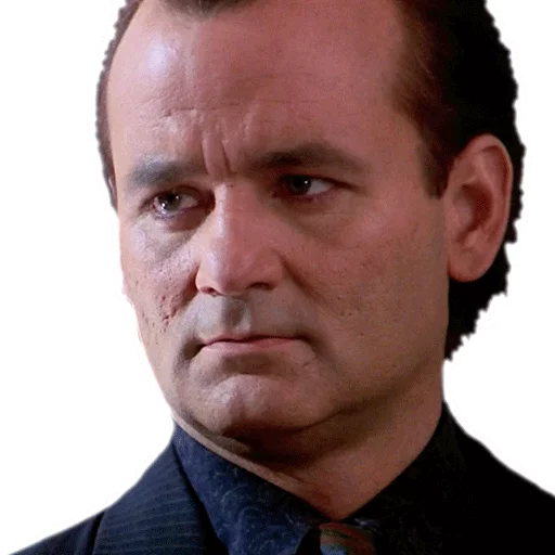 Стикер из набора "Bill Murray Emotionless Emojis"