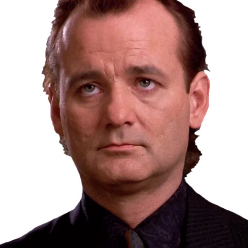 Стикер из набора "Bill Murray Emotionless Emojis"