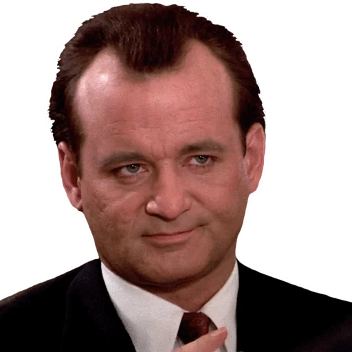 Sticker from the "Bill Murray Emotionless Emojis" sticker pack