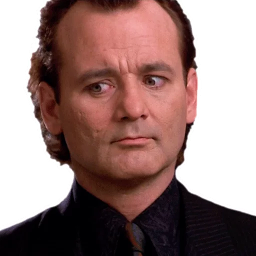 Стикер из набора "Bill Murray Emotionless Emojis"