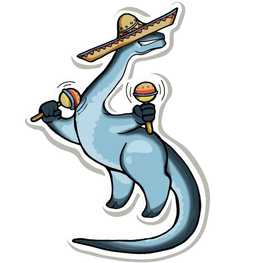 Sticker Diplodocus Ray