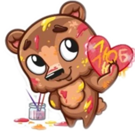 Sticker from the "Мишки🐻" sticker pack