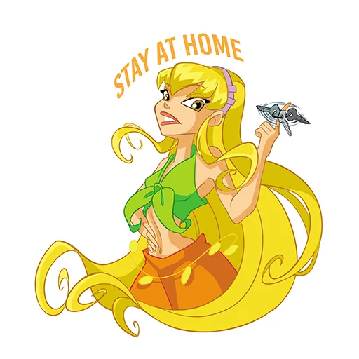 Sticker from the "Winx vs Covid" sticker pack