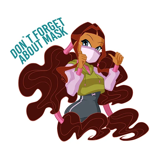 Sticker from the "Winx vs Covid" sticker pack