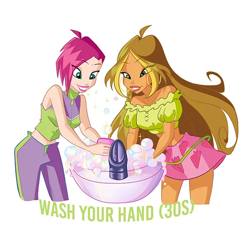 Sticker from the "Winx vs Covid" sticker pack