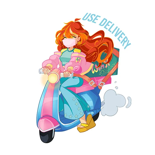 Sticker from the "Winx vs Covid" sticker pack