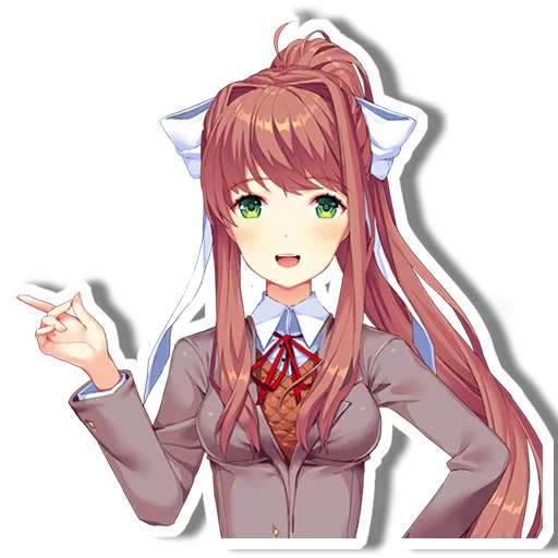 Sticker from the "DDLC Monika" sticker pack