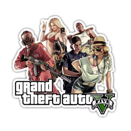 Стикер из набора "Grand Theft Auto - S4T.tv"