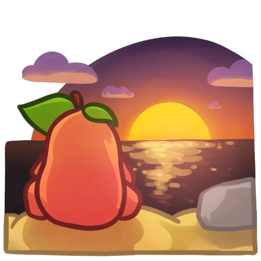 Sticker from the "Applepeach dude" sticker pack