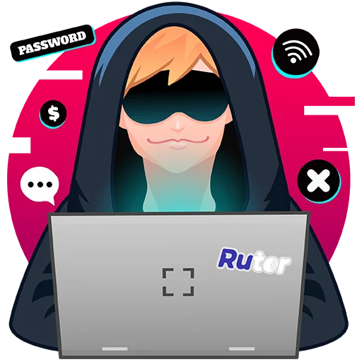 Sticker from the "RUTOR_hacker" sticker pack