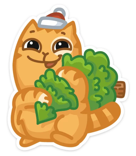 Sticker from the "Новогодний Персик" sticker pack