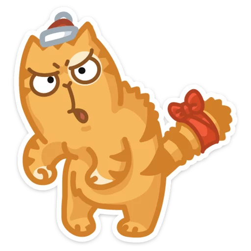 Sticker Новогодний Персик