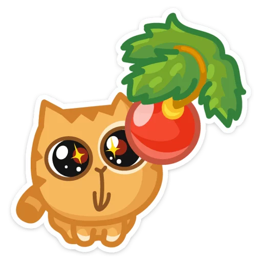 Sticker from the "Новогодний Персик" sticker pack