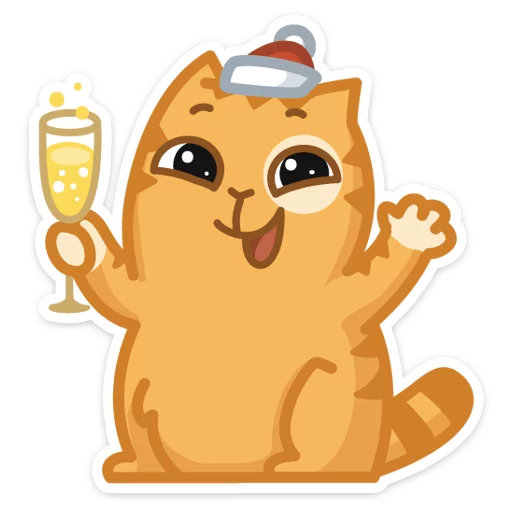 Sticker from the "Новогодний Персик" sticker pack