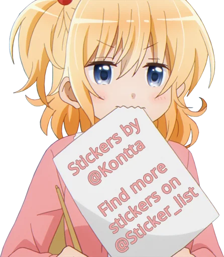 Sticker from the "Comic girls" sticker pack