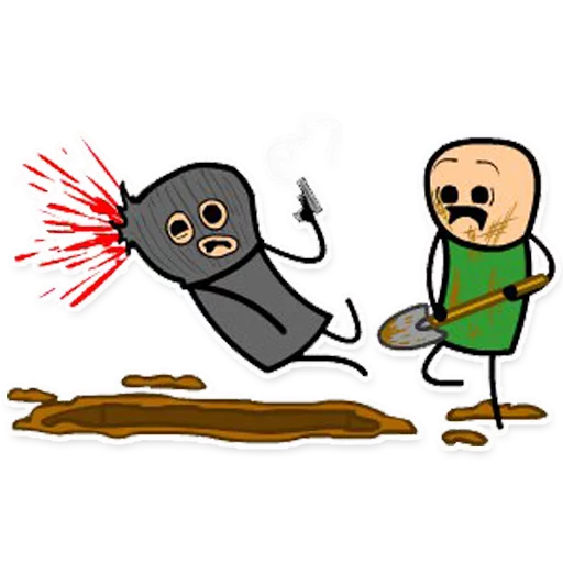 Sticker from the "Cyanide and Depression Цианид и Депресси" sticker pack