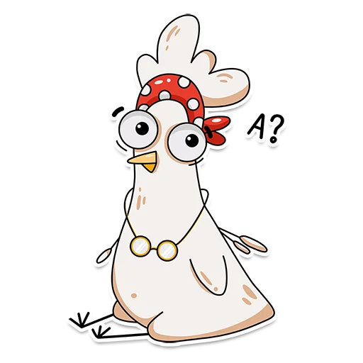 Sticker from the "Chiken Valentina" sticker pack