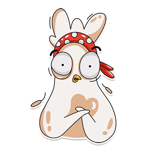 Sticker from the "Chiken Valentina" sticker pack