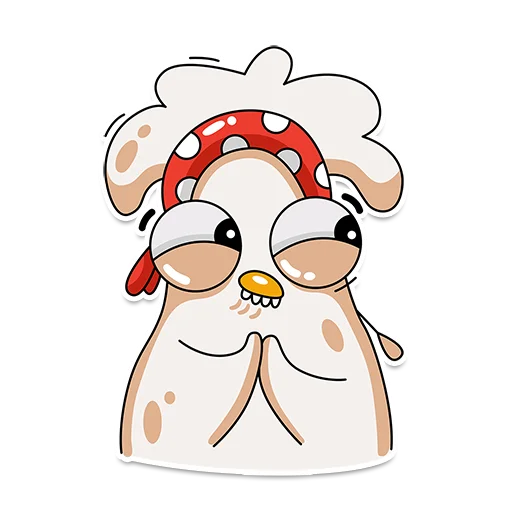 Sticker from the "Chiken Valentina" sticker pack