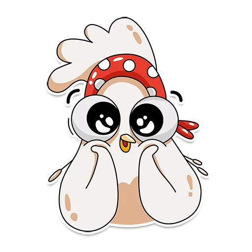 Sticker from the "Chiken Valentina" sticker pack