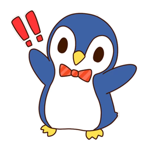 Sticker from the "Fashionable penguin" sticker pack