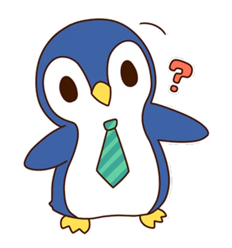 Sticker from the "Fashionable penguin" sticker pack