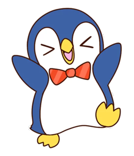 Sticker from the "Fashionable penguin" sticker pack