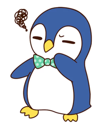 Sticker from the "Fashionable penguin" sticker pack