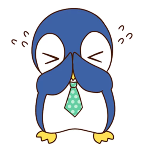 Sticker from the "Fashionable penguin" sticker pack