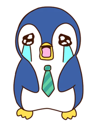 Sticker from the "Fashionable penguin" sticker pack