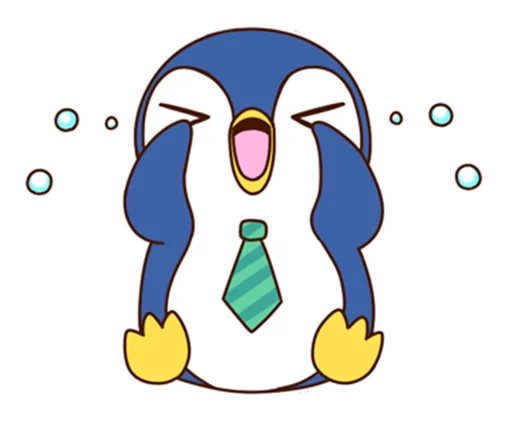 Sticker from the "Fashionable penguin" sticker pack