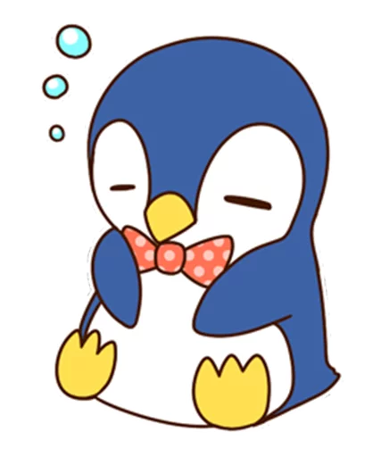 Sticker from the "Fashionable penguin" sticker pack