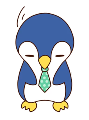 Sticker from the "Fashionable penguin" sticker pack