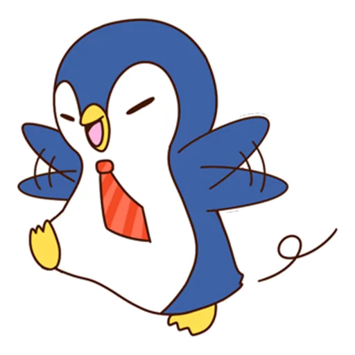 Sticker from the "Fashionable penguin" sticker pack