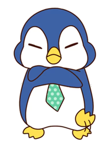 Sticker from the "Fashionable penguin" sticker pack