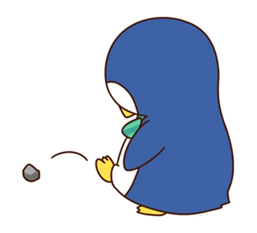 Sticker from the "Fashionable penguin" sticker pack