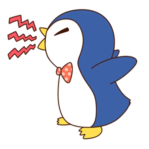 Sticker from the "Fashionable penguin" sticker pack