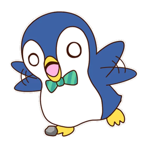 Sticker from the "Fashionable penguin" sticker pack