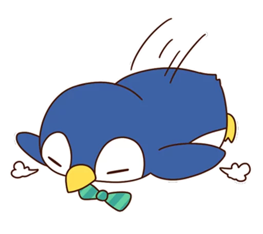 Sticker from the "Fashionable penguin" sticker pack