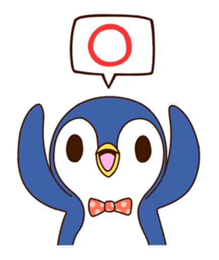 Sticker from the "Fashionable penguin" sticker pack