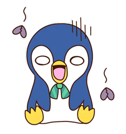 Sticker from the "Fashionable penguin" sticker pack