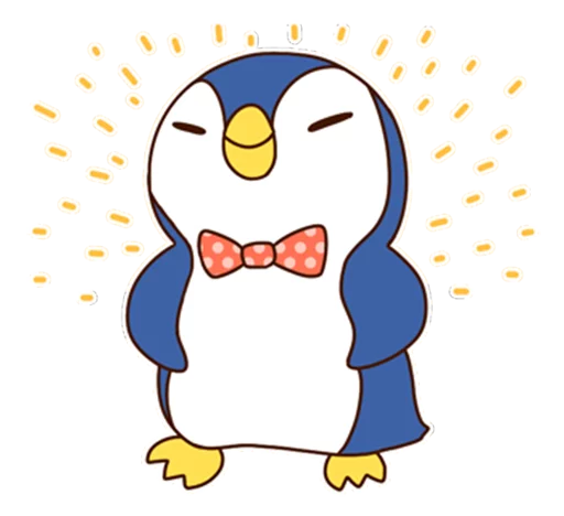 Sticker from the "Fashionable penguin" sticker pack