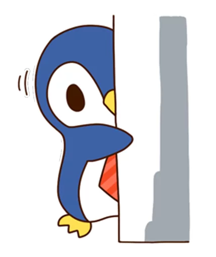 Sticker from the "Fashionable penguin" sticker pack