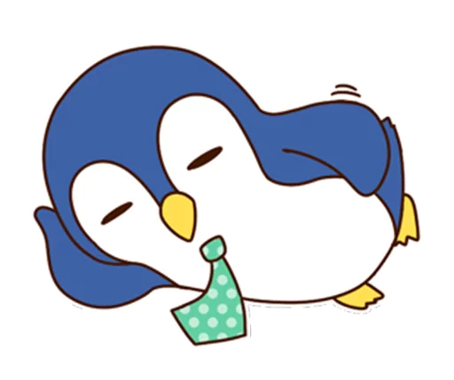 Sticker from the "Fashionable penguin" sticker pack